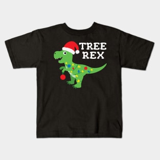 Cute Tree Rex Christmas T Rex Dinosaur Kids T-Shirt